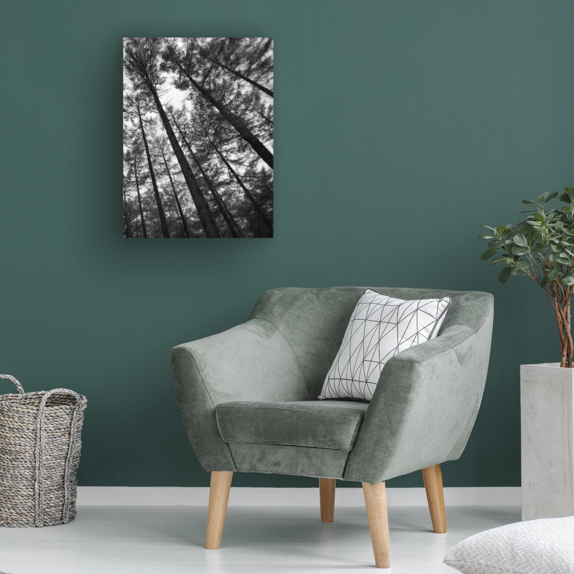 Canvas Wall Art - Tom Quartermaine 'Set of 2 Dark Tree Forest Wall Art Prints 2' Wall Art for Living Room, Bedroom, or Office Décor by Trademark Fine Art - 14 x 19 Inches