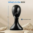 thumbnail image 2 of Professional Mannequin Head, Black Abstract Durable Multi-purpose Women Model Wig Stand Display, Suitable for Shaping and Displaying Hats, Hair Pieces, Wigs, Accessories and Jewelry, 2 of 5