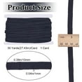 Black Drawstring String 30 Yards Flat Drawstring Cord Black Draw String Replacement Rope Soft ...