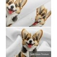 thumbnail image 6 of Cute Sitting Dog Kitchen Valances for Windows Farmhouse Linen Window Valance Curtain for Living Room Window Treatment Watercolor Cartoon Puppy Animal Valance Rod Pocket Topper Drape, 54 x 18 Inch, 6 of 6