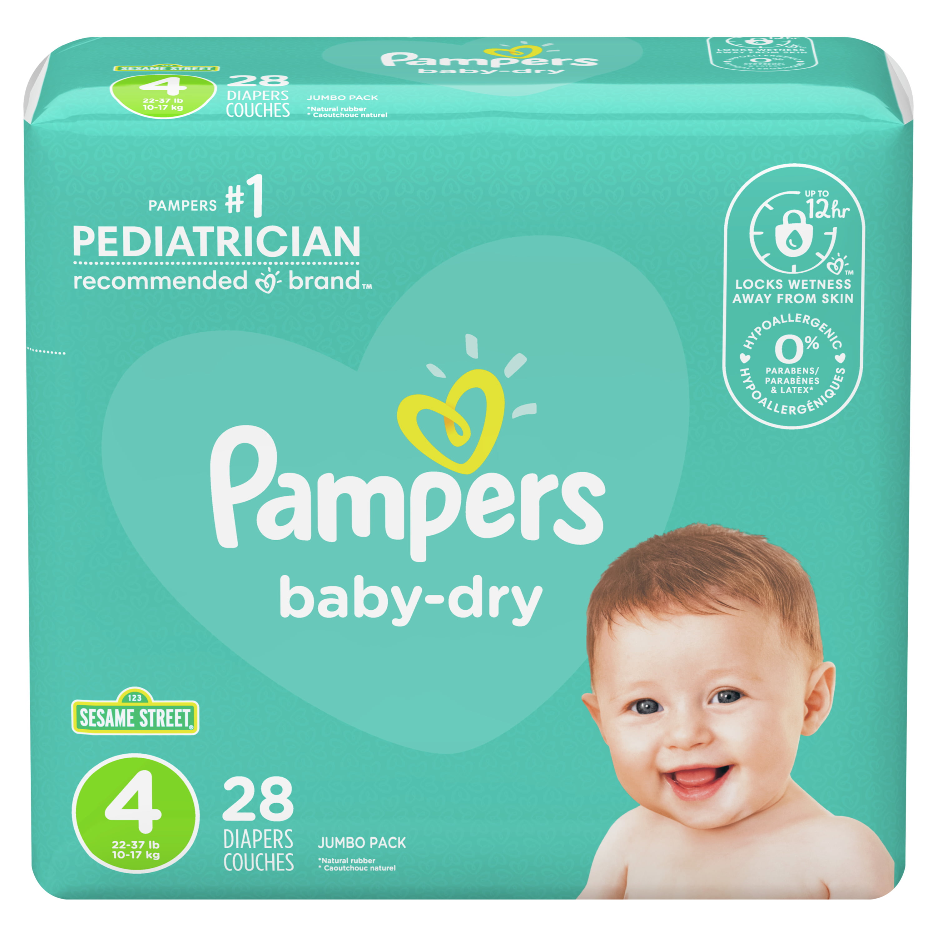 Pampers Baby-Dry Extra Protection Diapers, 28 - Walmart.com
