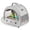 GRAY, variant on Bird Travel Carrier Cage for Small Parrot Budgies Cockatiel Parakeet Conure Green Cheek, Clear Front Window with Horizontal Standing Perch, Collapsible Lightweight