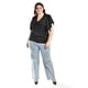 thumbnail image 4 of Blusa con moño al frente Roman Fashion Talla Extra 1874 Negro 38, 4 of 5