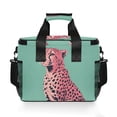 thumbnail image 7 of FORMRS Insulated Cooler Bag 24 Cans Capacity Soft Leakproof Lunch Box with Side Pockets, Big Pink Cheetah, 7 of 7