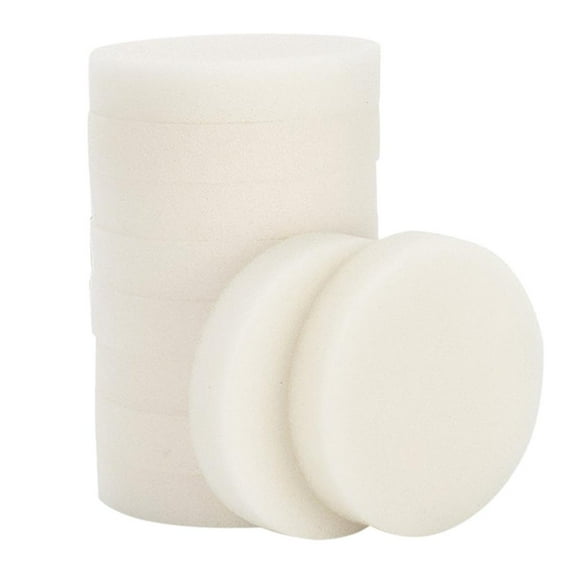 yotijay 10pcs Clean Facial Washing Makeup Remover Sponge Puff Exfoliator Pads - White, Small