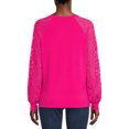 thumbnail image 4 of Nine.Eight Women Casual Long Sleeve Round Neck Statement Pullover Sweatshirt, 4 of 5