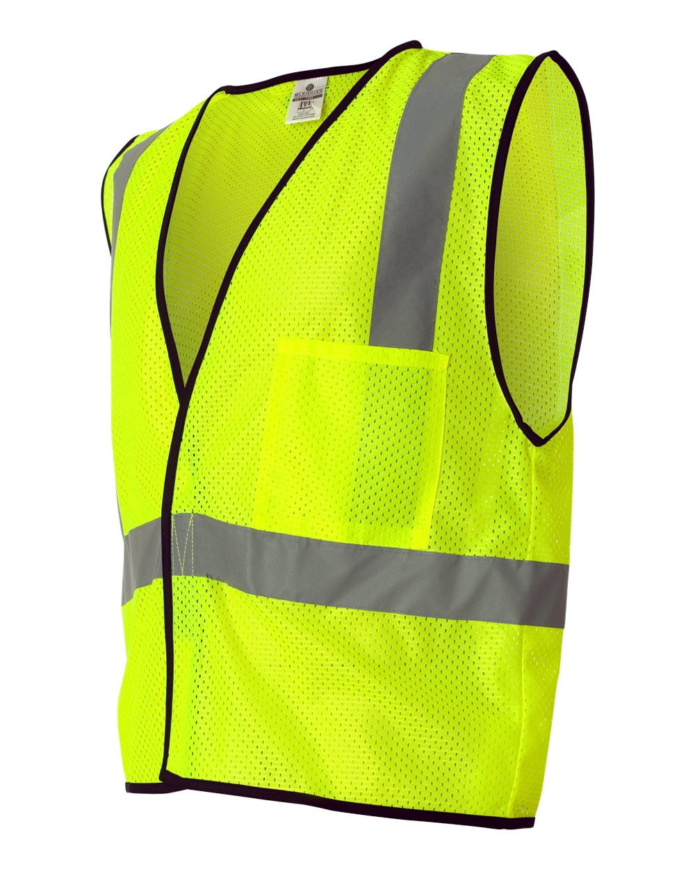 Kishigo High Visibility Safety Vest, Economy Single Pocket Hook-and-Loop Mesh Vest, Lime, Pack 6, 4XL