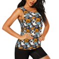 thumbnail image 2 of Womens Workout Tank Tops, happy halloween spooky pumpkin Racerback Tank Tops Quick Dry Vest Sleeveless Athletic Yoga Gym, 2 of 7