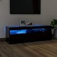 thumbnail image 4 of vidaXL TV Cabinet with LED Lights Black 23.6"x13.8"x15.7", 4 of 45