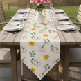 thumbnail image 6 of White Pumpkins Fall Table Runner Linen Burlap Table Runner 36 Inches Small Thanksgiving Eucalyptus Farmhouse Dresser Scarves for Kitchen Island Coffee Dining Room Party Holiday Decoration 13"x36", 6 of 8