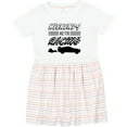 thumbnail image 3 of Inktastic Weekends Are for Racing Race Car Silhouette and Racing Flag Girls Toddler Dress, 3 of 5