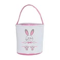 thumbnail image 3 of Canasta De Conejito De Pascua Sunnimix Cubo para Niño Regalo Huella Rosa, 3 of 8