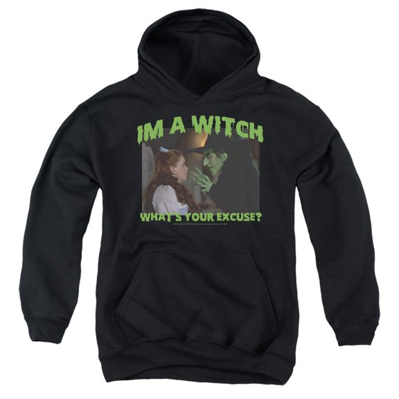 The Wizard of Oz What's Your Excuse Youth Kids Boy/Girls Pull-Over Hoodie, Black, Medium