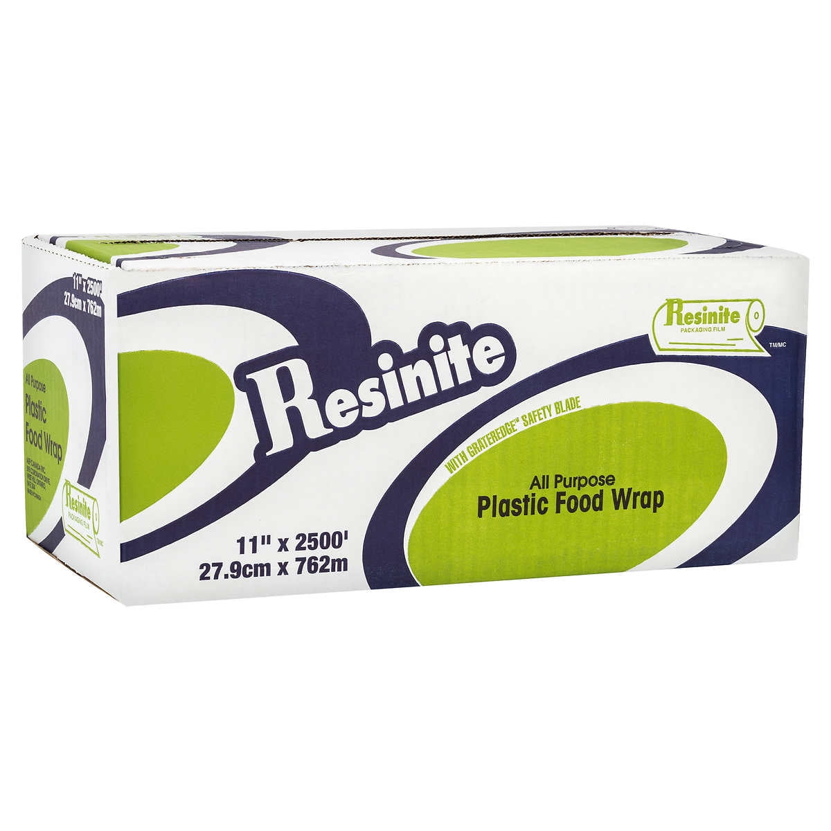 Resinite 27.9 cm x 762 m (11 in. x 2,500 ft.) All Purpose Commercial Plastic Food Wrap Walmart
