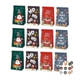 thumbnail image 3 of 12 bolsas de papel para regalo de Navidad, suministros para fiestas, envoltura portátil multifunción Estilo E, 3 of 9