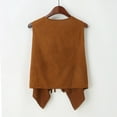 thumbnail image 4 of Boho Western Fringe Vest for Women Open Front Sleeveless Suede 70s Hippie Casual Jacket, 4 of 9