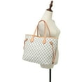 thumbnail image 2 of ZBH Womens Checkered Tote Shoulder Bag with inner pouch - PU Vegan Leather&nbsp;Shoulder Satchel Fashion Bags -Cream checkered, 2 of 8