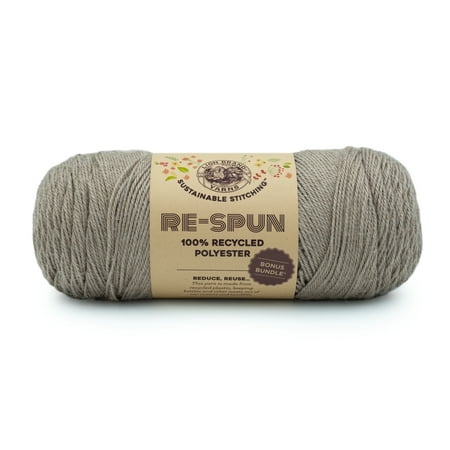 UPC: 0842093130017 | Lion Brand Yarn Re-Spun Bonus Bundle Hazelwood Medium Recycled Polyester Brown Yarn 1 Pack