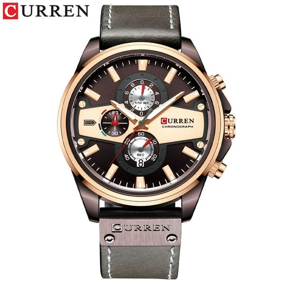 CURREN Quartz Watch Original Brand Fashion Men's Wrist Watches Luxury Leather Chronograph Waterproof with Date Sport Clock