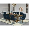 thumbnail image 4 of Luxe by East West Furniture 9 Pieces Dining Table Set a Rectangle Table and 8 Dining Chairs, Antique Walnut, 4 of 7