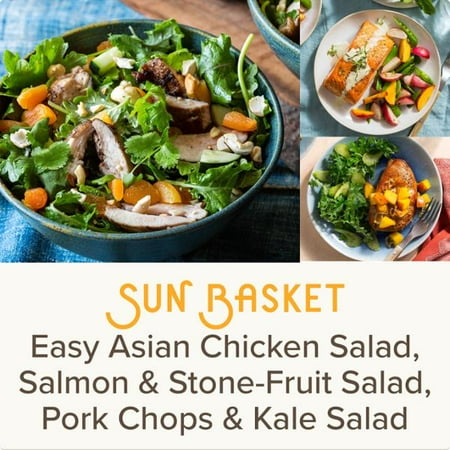 Sun Basket Meal Kits, 3 Recipes Serving 2, Calorie-Conscious, Organic Produce