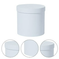 FESTFENDS 1Set Mini Round Cardboard Box for Flowers Wedding and Birthday present Packaging 5.5x5.5x5.1in