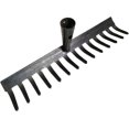 thumbnail image 1 of 14-Tine Garden Heavy Duty Rake Replacement Metal Steel Rake Head Only Without Handle (Gray), 1 of 4