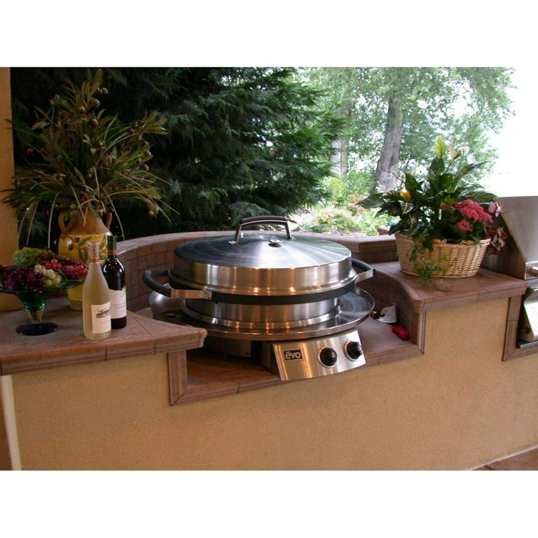 Evo Professional Series Tabletop GAS Grill, Seasoned Steel Cooktop