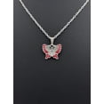 thumbnail image 4 of REGVO - Butterfly Red Pendant Necklace – Elegant Red Stone Pendant with Silver Chain for Women’s Fashion Jewelry, 4 of 5