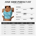 thumbnail image 4 of Kdxio blue plaid Snowflake Print Workout Crop Tank Top for Women Racerback Yoga Tank Tops Athletic Sports Shirts Exercise Undershirts, 4 of 5