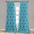 thumbnail image 5 of Ambesonne Aqua Curtains, Greek Meander Mosaic Tile, Pair of 28"x95", Blue Green White, 5 of 5