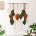 thumbnail image 4 of Kearding Tapiz de pared bohemio tejido a mano con borlas, decoración del hogar para dormitorio o sala de estar, decoración de pared Bohemia Kits de decoración para fiestas cuatro, 4 of 6