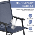 thumbnail image 5 of Renwick Outdoor Texteline Folding Dining Chairs with Backrest, Set of 2, Navy Blue, 5 of 8