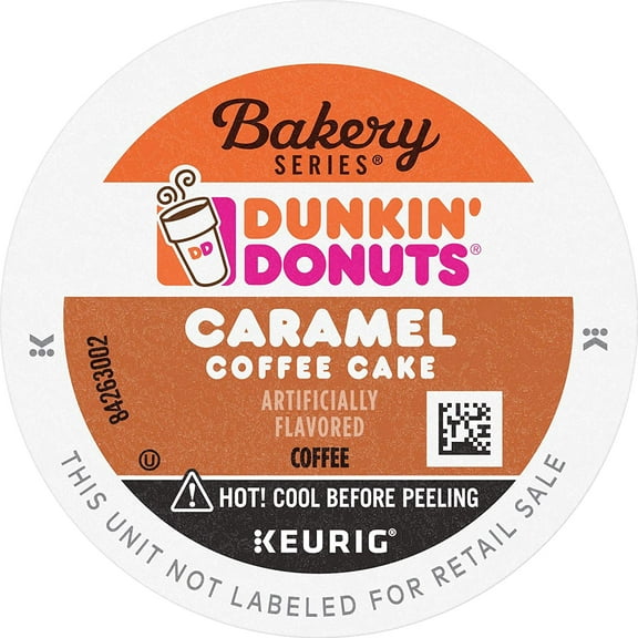 Dunkin Bakery Series Caramel Coffee Cake Flavored Coffee, 10 K Cups for Keurig Coffee Makers