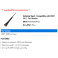 thumbnail image 2 of Antenna Mast - Compatible with 2007 - 2012 Ford Fusion 2008 2009 2010 2011, 2 of 2
