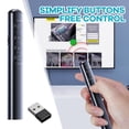 thumbnail image 2 of JIhuahe Wireless Presentation Clicker, Multimedia Page Turner Remote Control Pen for PowerPoint, Keynote, Google Slides, Teaching Pointer with USB Receiver,black, 2 of 5