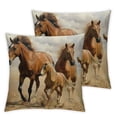 thumbnail image 2 of Nawypu Horses  Run in Fields Farm Farmhouse Decorative Throw Pillow Cover Square Cushion Case for Home Sofa Couch Decoration 2pcs, 2 of 6