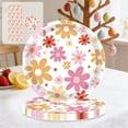 thumbnail image 1 of shyuyusa Daisy Sunflower Disposable Tableware Set, Floral Theme Paper Plates Cups Napkins, Spring Party Picnic Supplies, 1 of 6