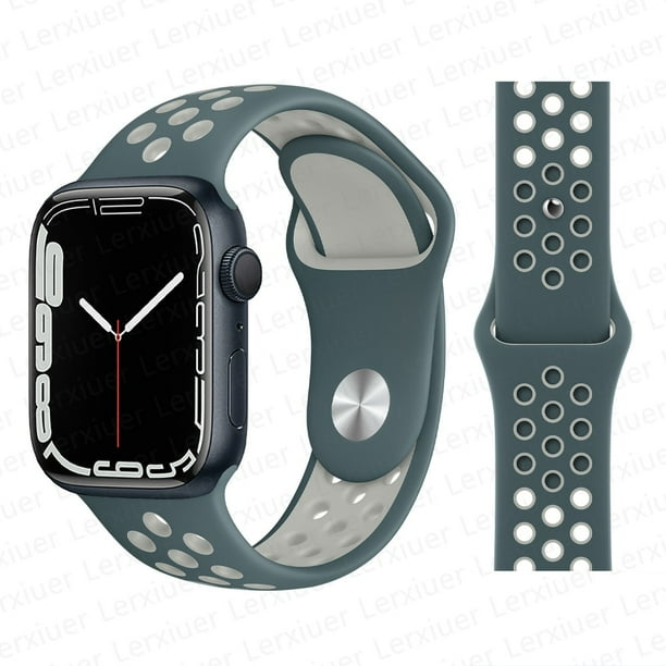 Correa para Apple Watch band 44mm 40mm 49mm 45mm 41mm 42mm 45 mm Pulsera deportiva de silicona correa iWatch Series Ultra 8 SE 7 6 5 4 3 Dengxun unisex