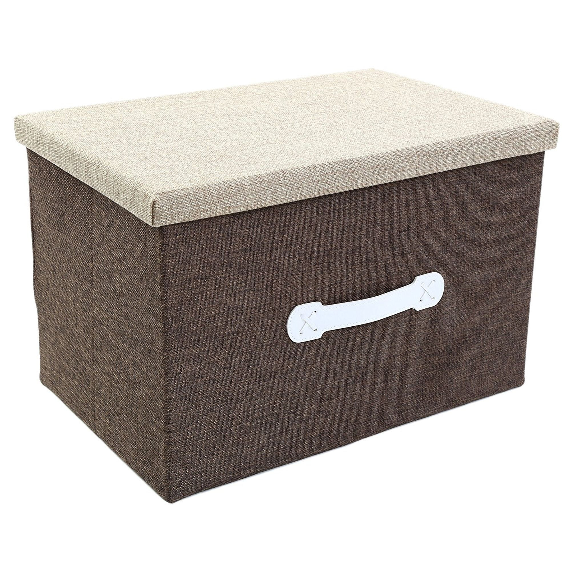 Jumbo Storage Box Natural Jute Storage Container Beige Closet Box