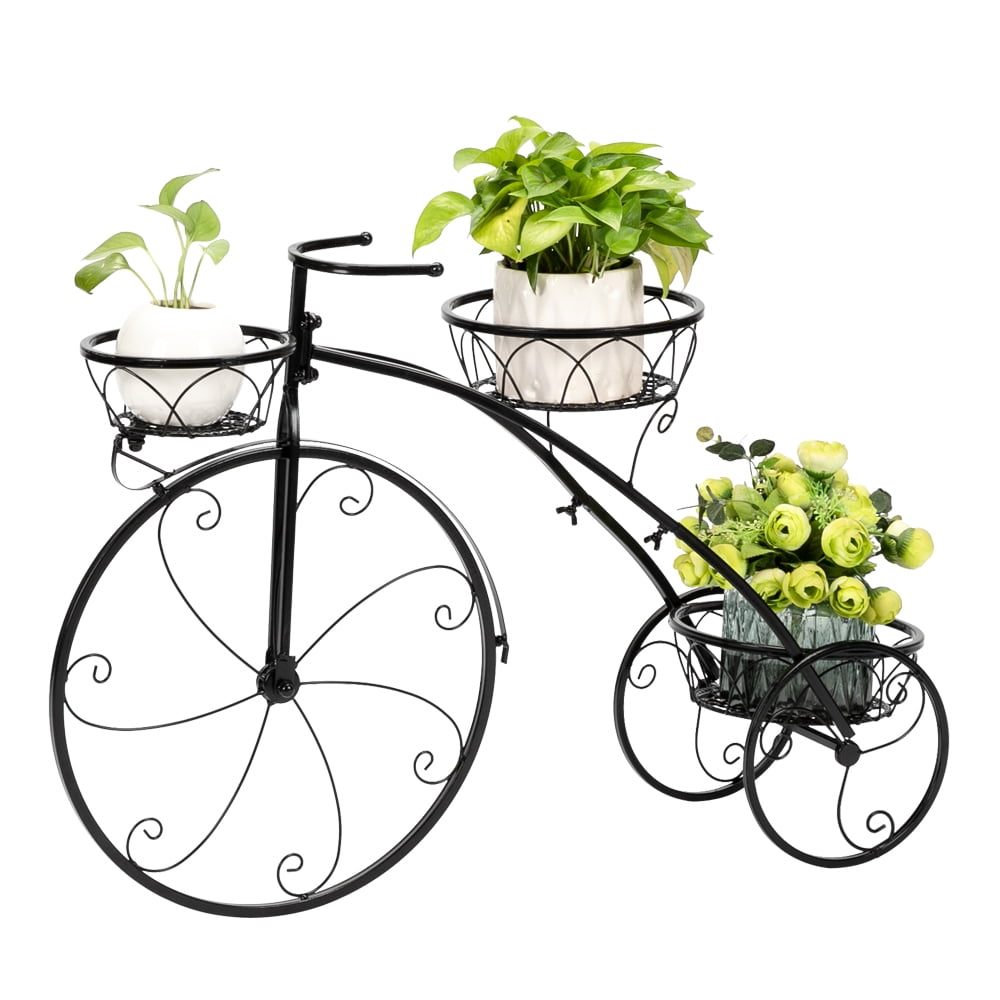 URHOMEPRO Indoor Plant Stand Holder, Bicycle Shape Metal 3