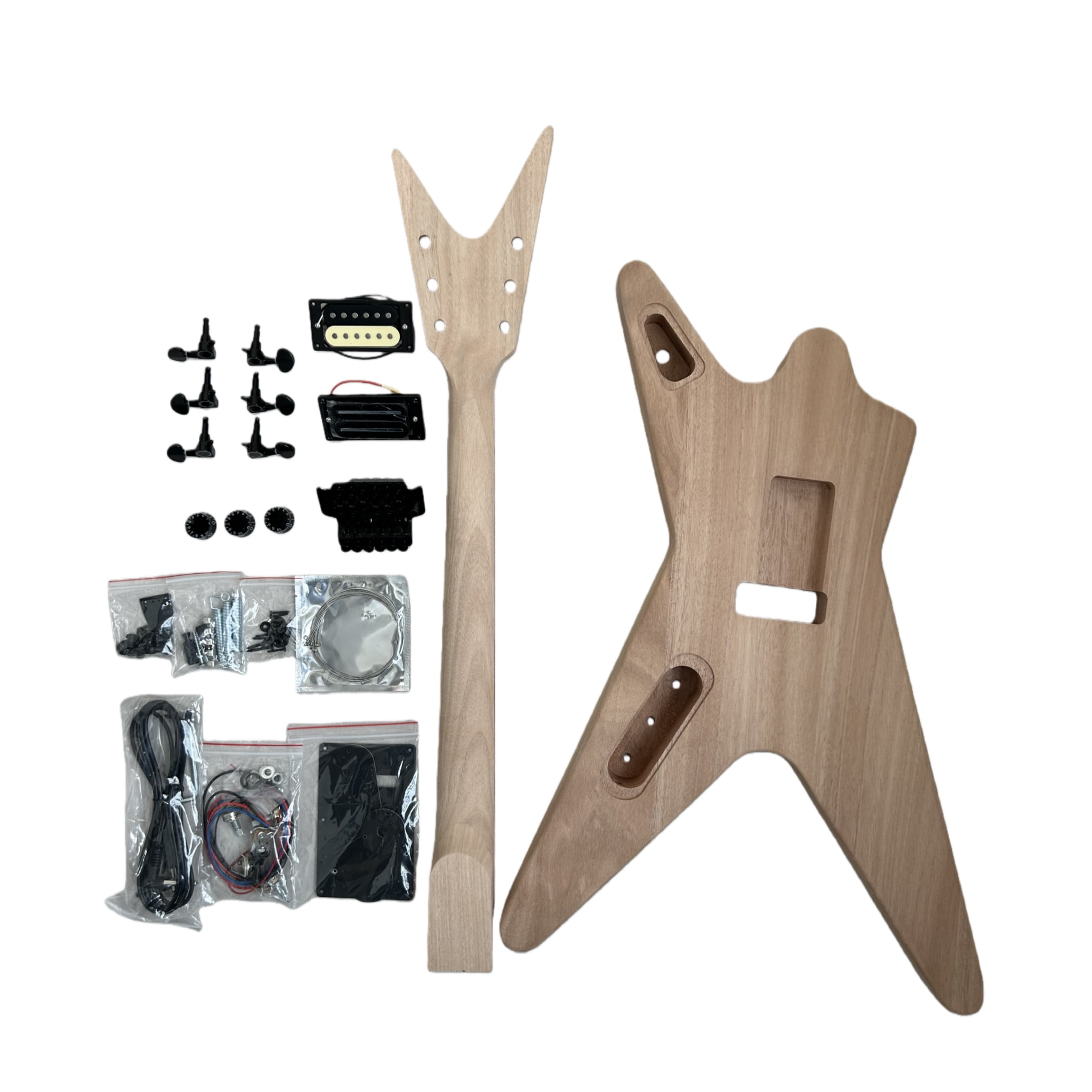 DIY Electric Guitar Kit  ML-Style Mahogany Body Rosewood Fretboard Maverick