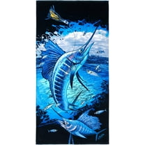 Beachland Blue Marlin Beach Towel 30 x 60 inch Fishing 100% Cotton