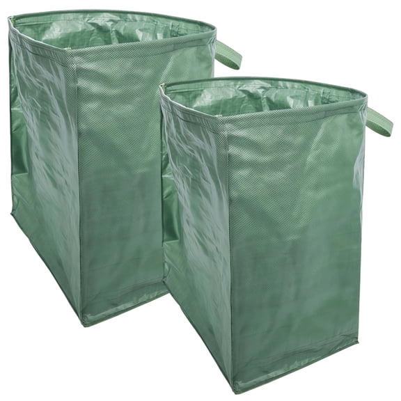 2 Pack 53 Gallon Reusable Lawn Bags – Heavy Duty Yard Waste Container with Easy Sweep Leaf Collector, Foldable PP Material, Large Capacity for Leaves, Branches & Grass Clippings