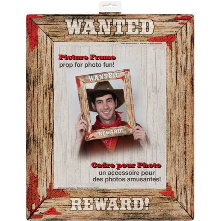 (4 Pack) Western Hoedown Wanted Poster Photo Booth Prop