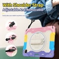 thumbnail image 7 of 3in1 Rotating Stand Case for iPad Air 13 (2025)/iPad Air 13 (2024)/iPad Pro 12.9 inch (2022/2021/2020/2018) with Hand/Shoulder Strap, Shockproof Rugged, Black, 7 of 7