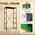 thumbnail image 4 of Dresser for Bedroom with 4 Storage Drawers Decorative Sunflower Glass Panel Stained Glass Dressers Chest of Drawers Steel Framed Fabric Closet Organizers for Dorm Entryway, 4 of 8