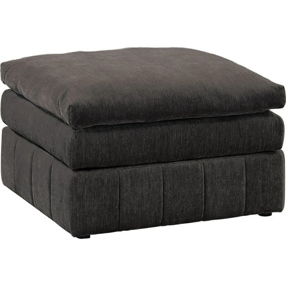 Modular Ottoman - 33 Inch Plush Ottoman, Dark Gray, Living Room Footrest, Storage Ottoman, Modern Accent Furniture