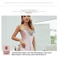 thumbnail image 4 of Large Size Suspender Pajamas Summer Women's Sexy Long Home Wear Nightgown, 4 of 8