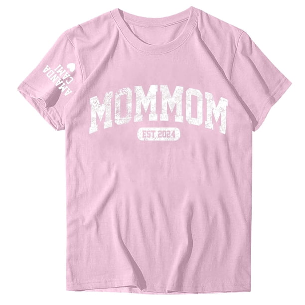 Blusas de Manga Corta para las Mujeres Divertida Impresión Cuello Redondo Camiseta Vintage, Blusas de Primavera para las Mujeres